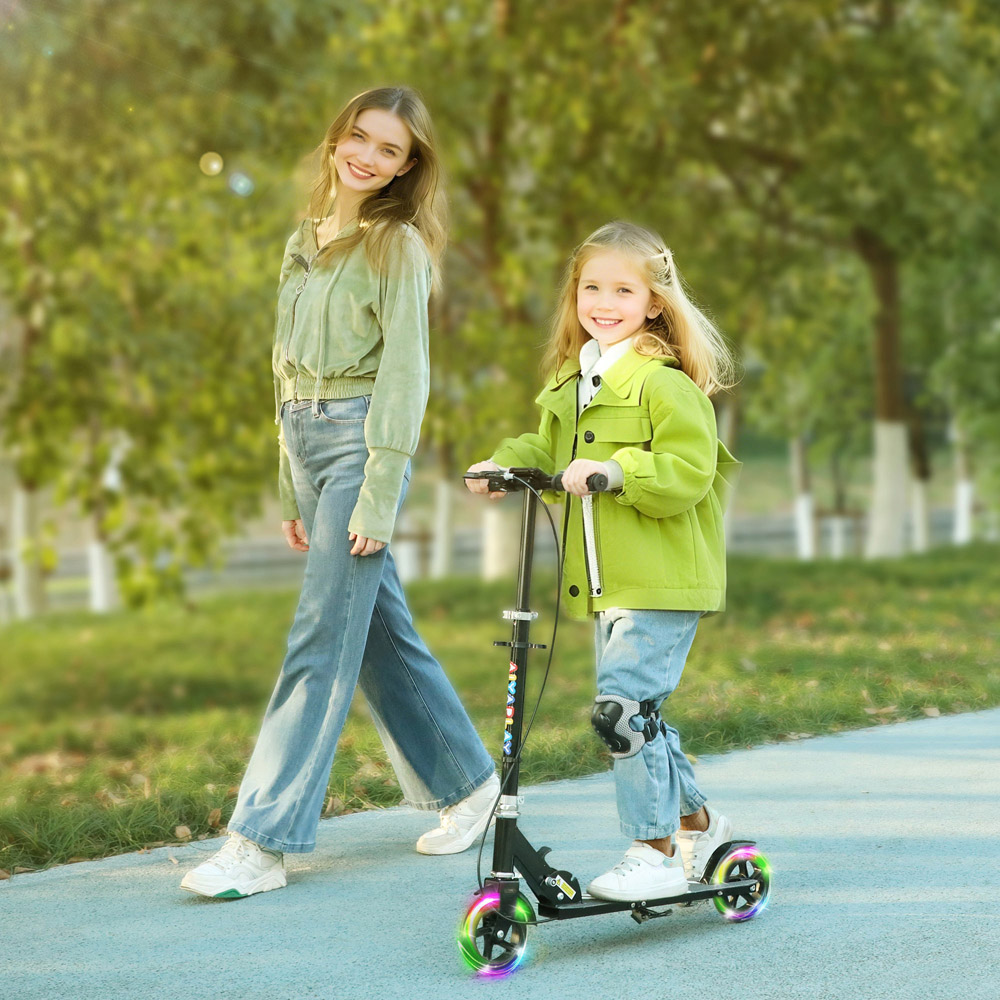 Tommy Toys AIYAPLAY Black Adjustable Handle Folding Kids Kick Scooter Image 2