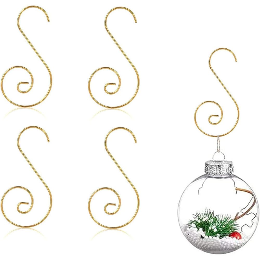Shatchi Gold Swirl Tree Decoration Hooks 40 Pack Image 3