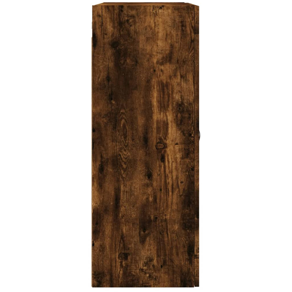 vidaXL 2 Glass Door Smoked Oak Wall Mounted Cabinet Image 8