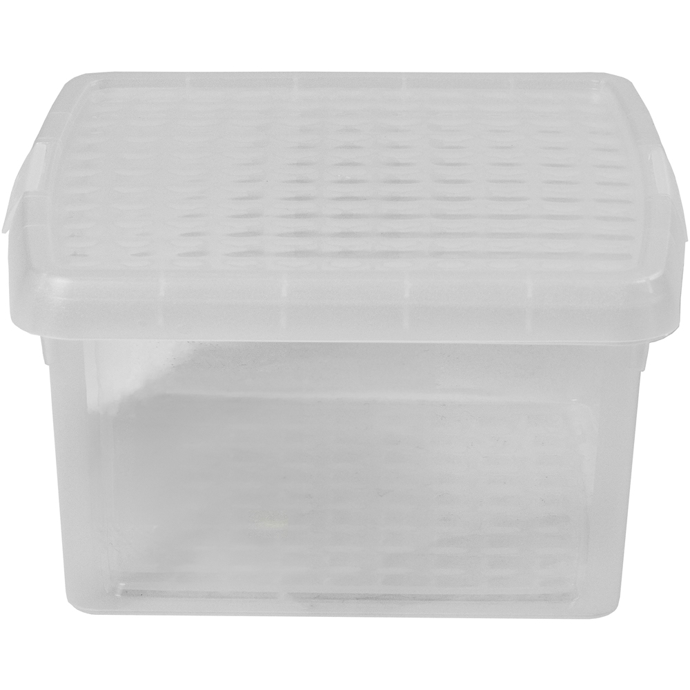 Wham Clip 9L Clear Square Storage Box with Lid 3 Pack Image 4