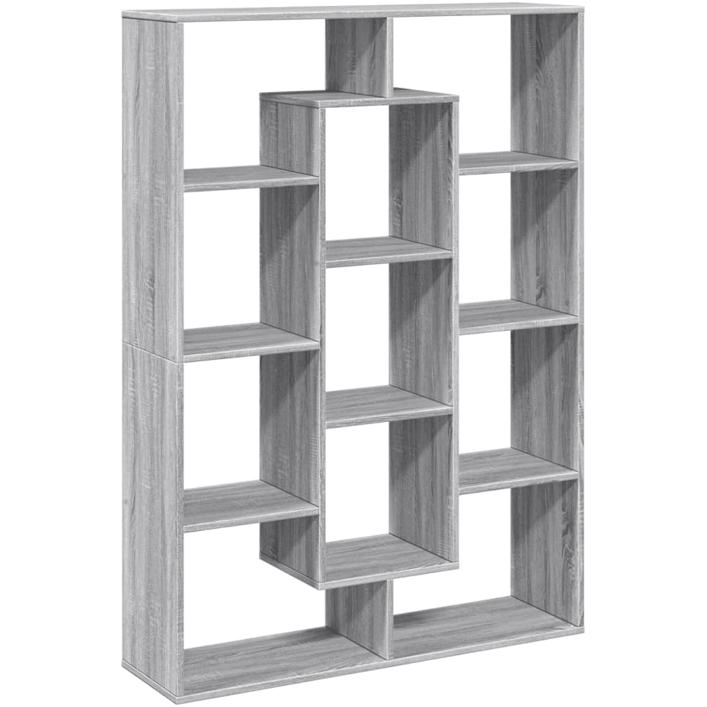 vidaXL 11 Shelf Grey Sonoma Bookcase Image 2