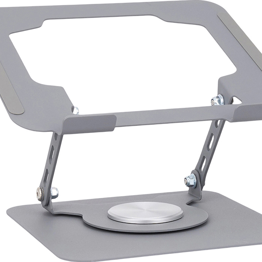 Living and Home Grey Adjustable Laptop Stand with Rotating Dual Arm Image 4