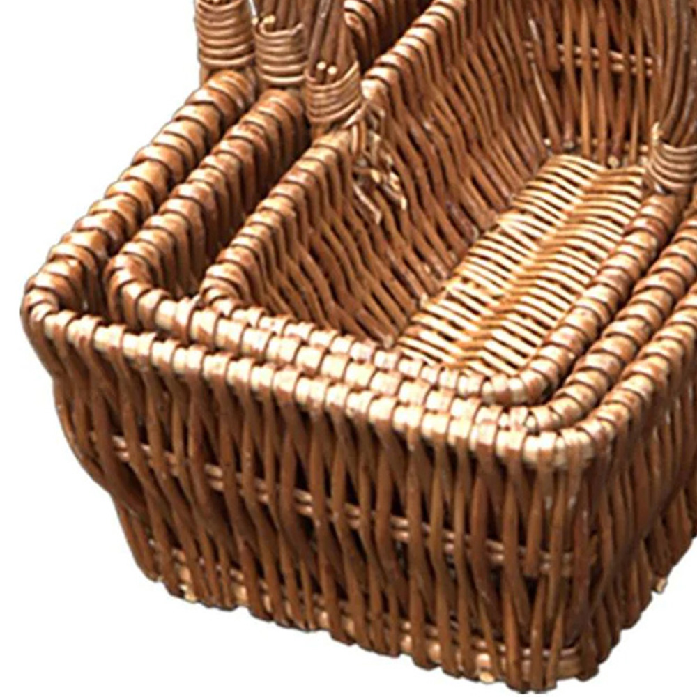 Red Hamper Rectangular Gift Shopping Basket Set of 3 Image 3