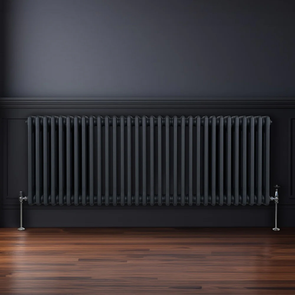 Monster Shop 7699 BTU Anthracite Grey Traditional 3 Column Radiator 600 x 1462mm Image 2