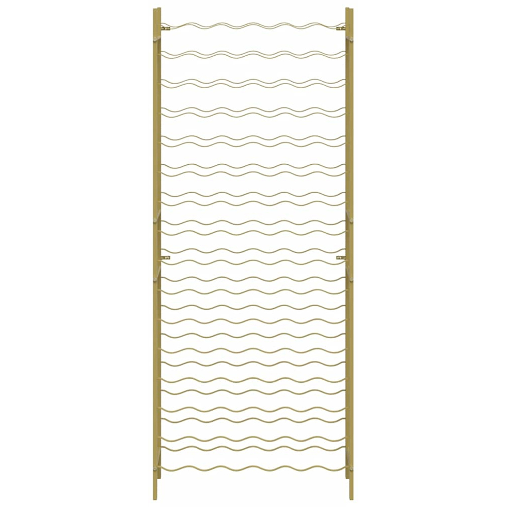 vidaXL 96 Bottle Gold Freestanding Wine Rack Image 4