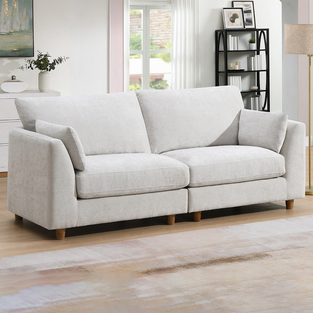Bushwick 3 Seater Pearl Sofa Image 1