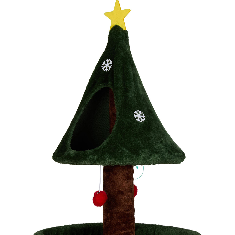 Christmas Tree Cat Tower Green Image 12