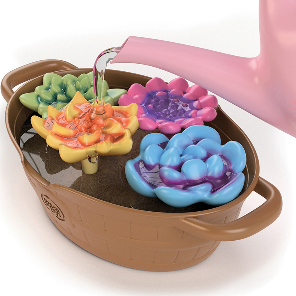 Green Toys Kids Pink Rainbow Bloom Colour Changing Water Activity Set Image 3