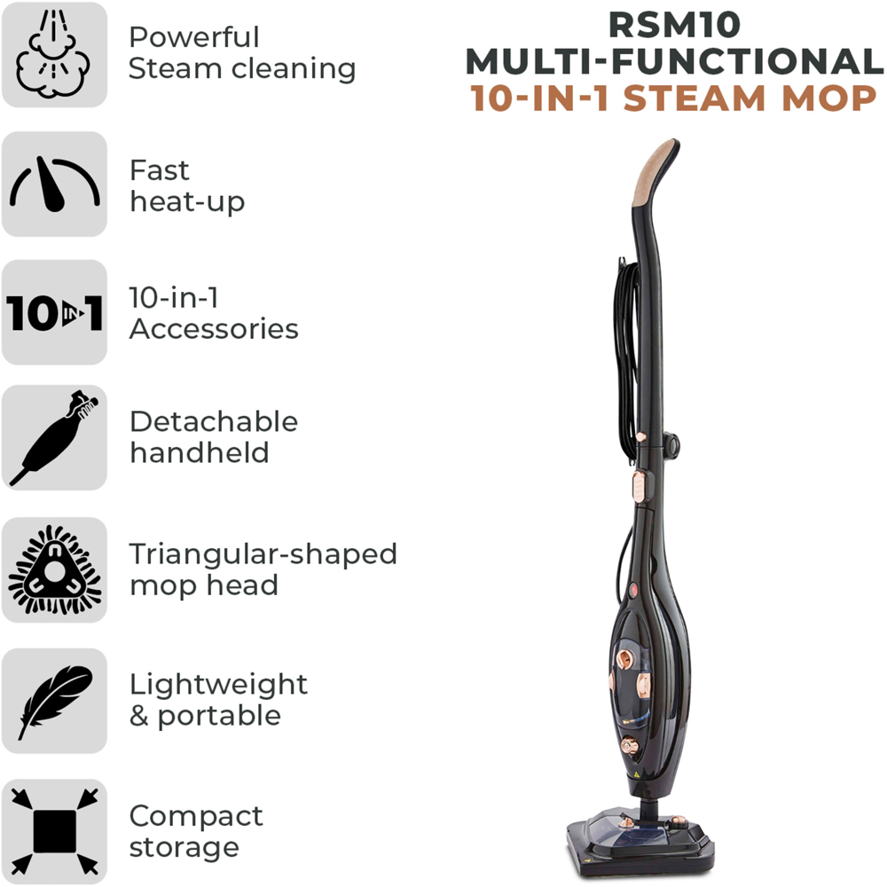 Tower RSM10 10-in-1 Steam Mop with Detergent Floor Head Image 3