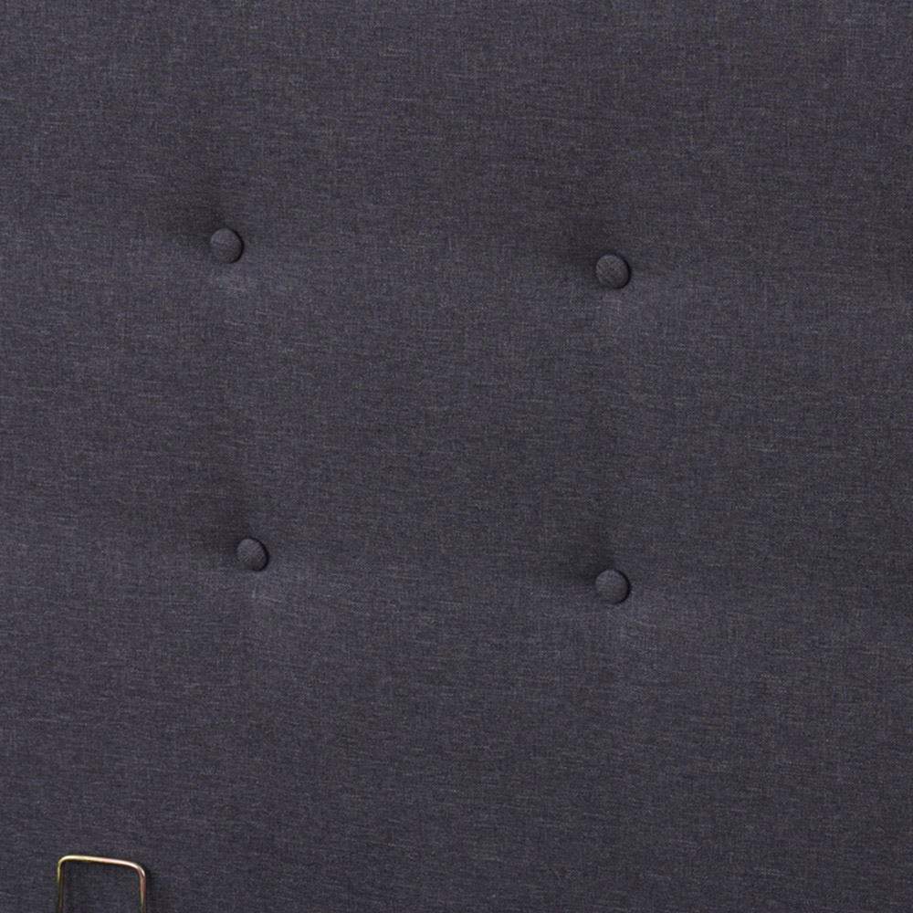 Indoor Living The Oslo King Size Charcoal Linen Gas Lift Ottoman Bed Frame with Tufted Headboard Image 6