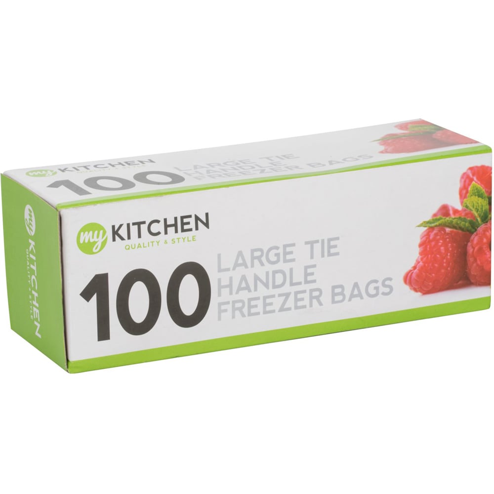 My Kitchen Large Freezer Bags with Tie Handles 100 Pack Image