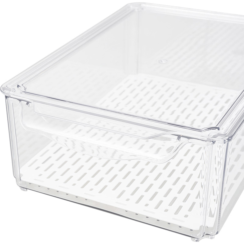 Living and Home Clear Stackable Fridge Organiser Storage Box Set 9 Pack Image 5