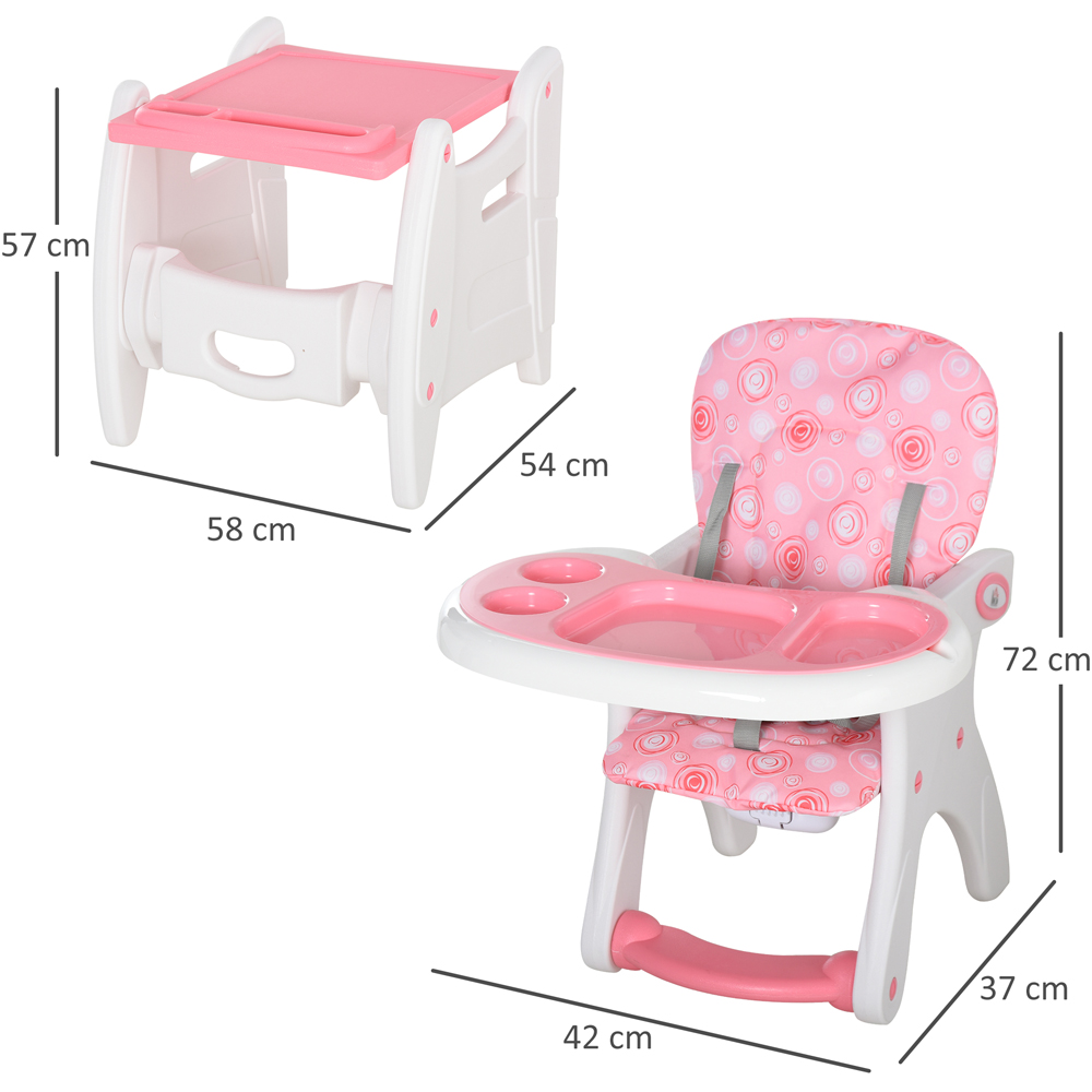 Portland Pink Baby High Chair Booster Seat Image 3