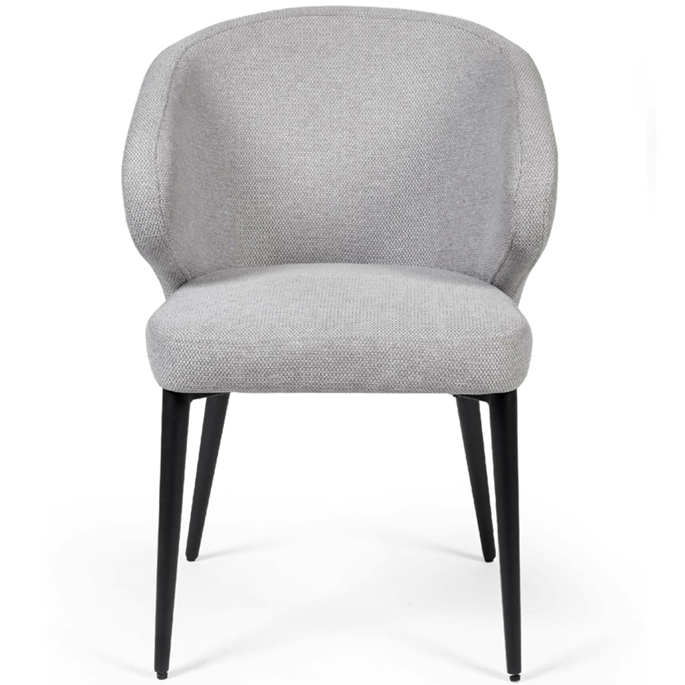 Julian Bowen Marcus Set of 2 Light Grey Fabric Dining Chair Image 3