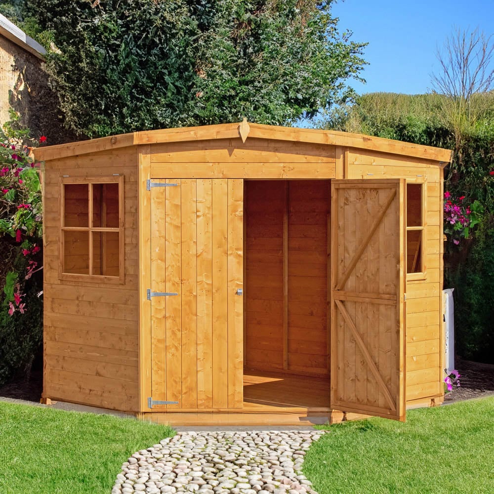 Shire 8 x 8ft Double Door Shiplap Corner Shed Image 4