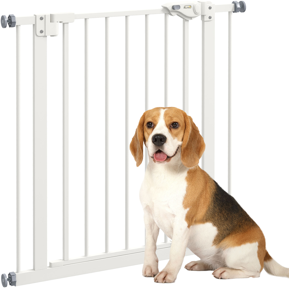 PawHut White 74-80cm Pet Safety Gate Image 3