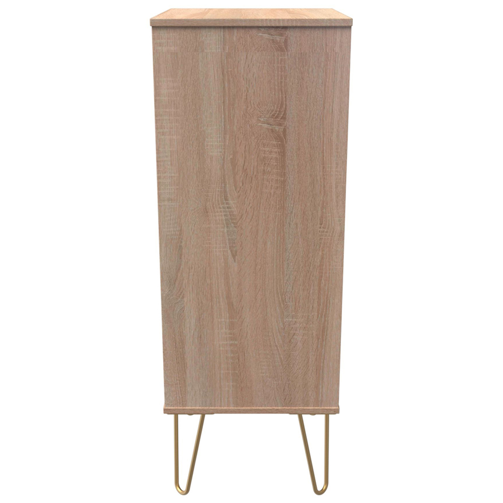 Crowndale 5 Drawer White Matt and Bardolino Oak Chest of Drawers Ready Assembled Image 4