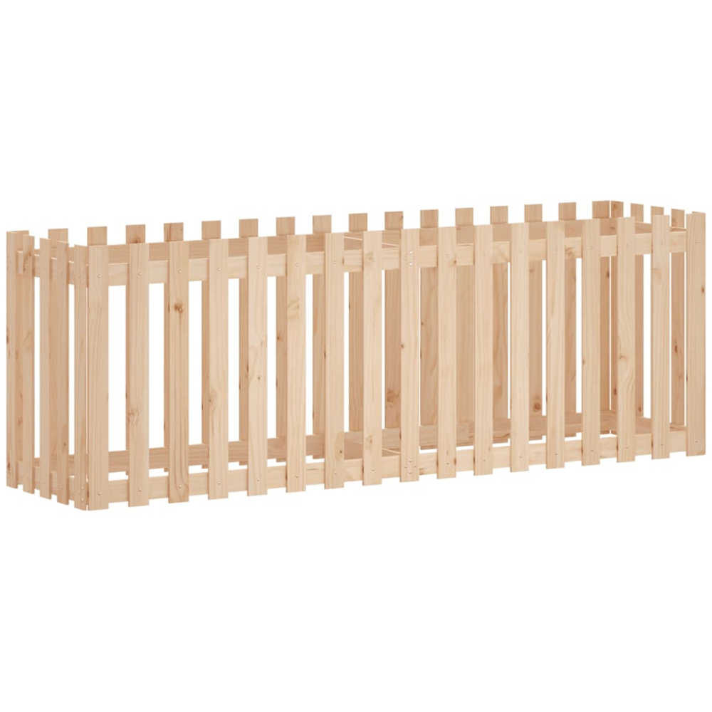 vidaXL Brown Solid Pine Wood Raised Garden Bed 70 x 200 x 50cm Image 1