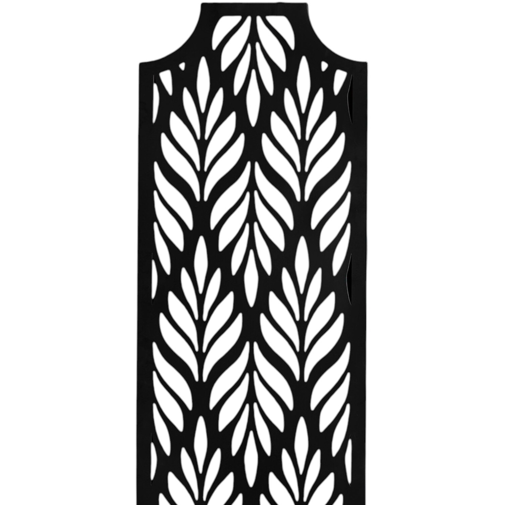 Set of 3 Metal Wall Screens Black Image 3