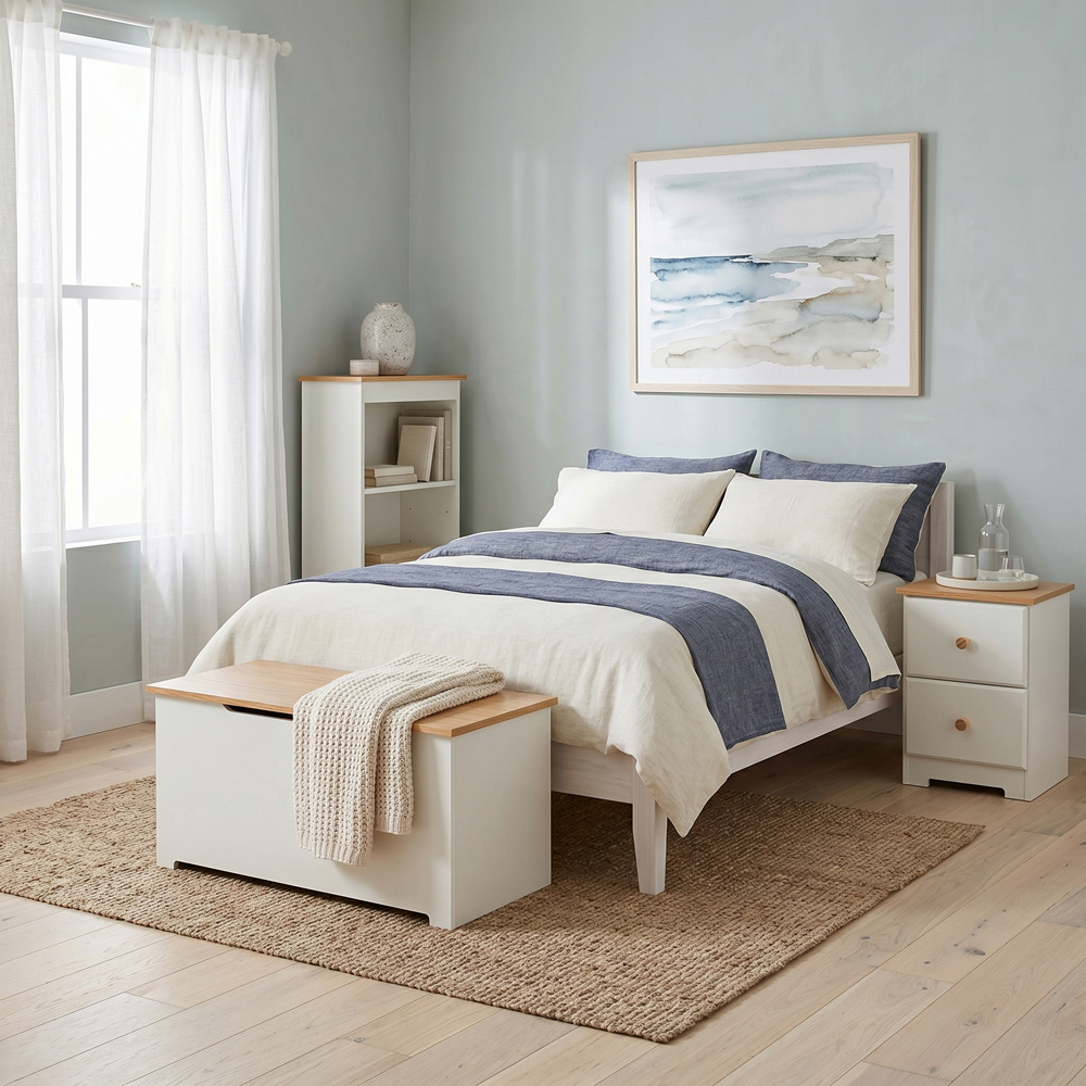 Colorado 2 Drawer Petite Bedside Table Image 8