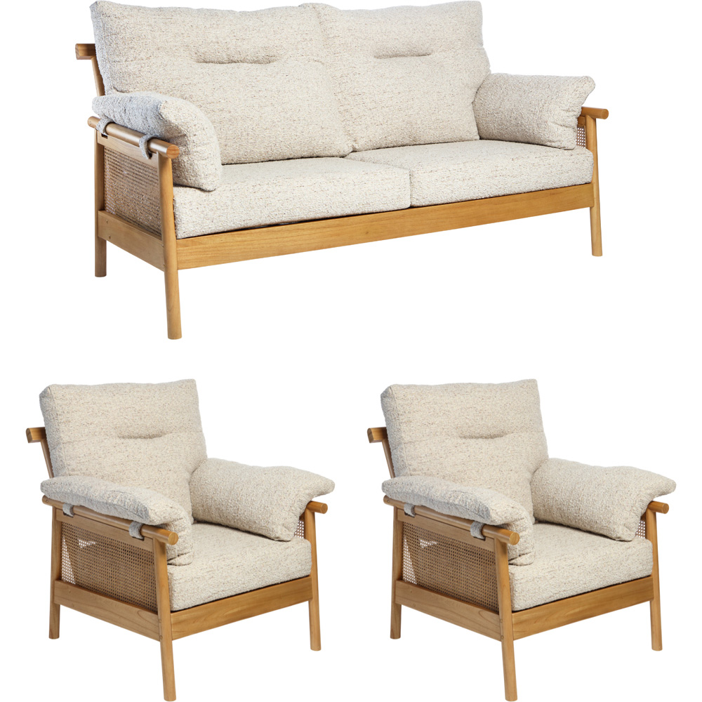 Desser Mindi 5 Seater Light Oak Natural Rattan Sutton Sofa Set Image 2