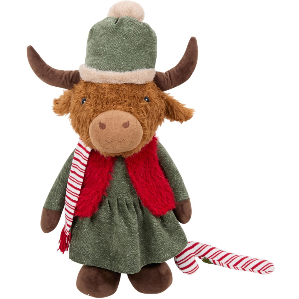 Festive Extendable Highland Cow Decoration Image 2