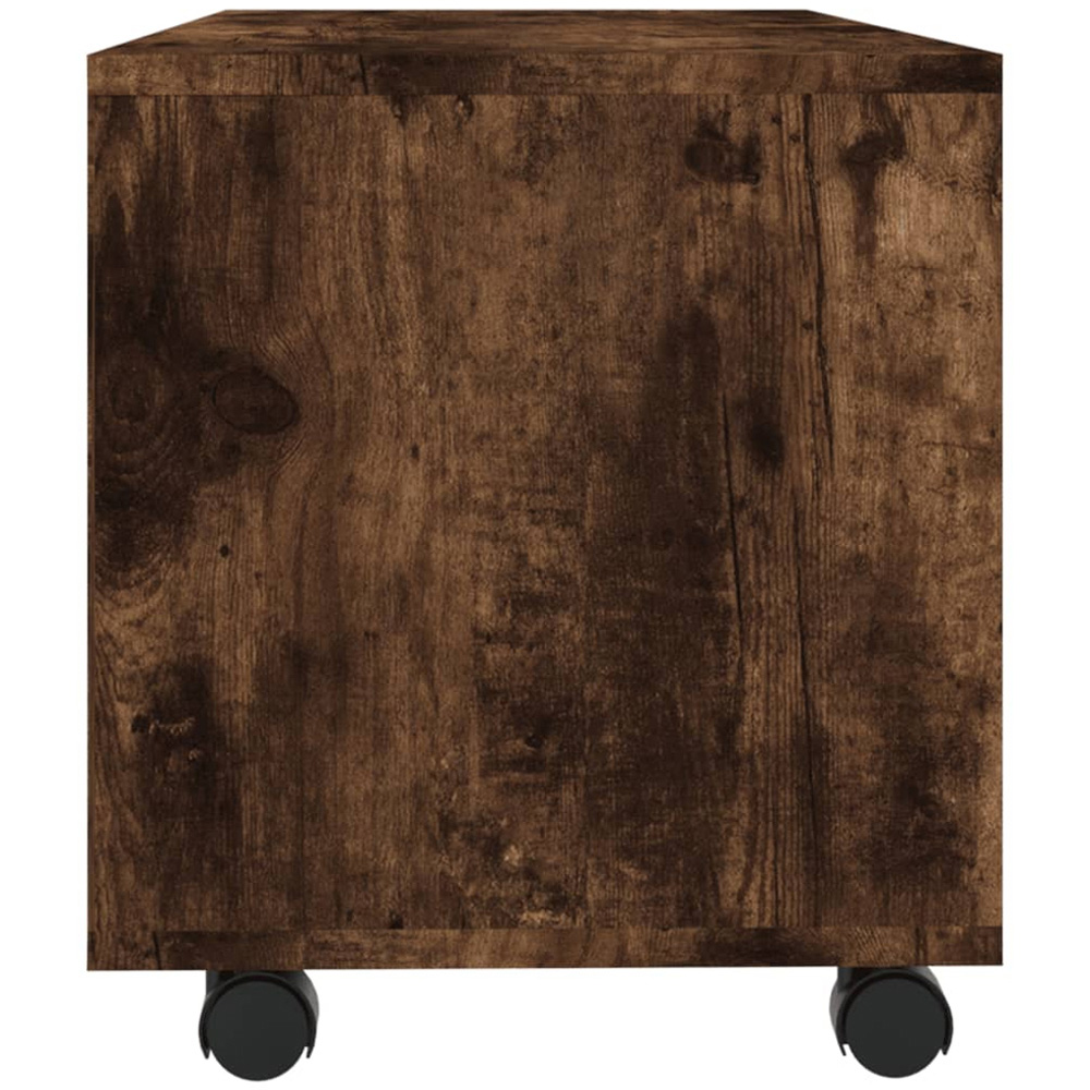 vidaXL 4 Door Smoked Oak TV Cabinet with Castors Image 5