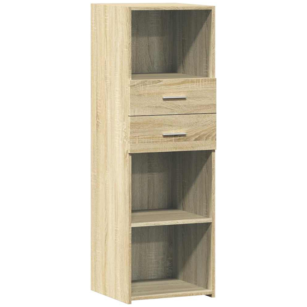 vidaXL 2 Drawer 3 Shelf Sonoma Oak Tall Highboard Image 2
