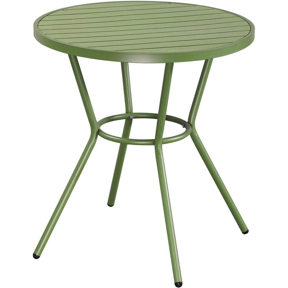 Core Products 2 Seater Moss Green Round Plastic Garden Bistro Table Image 2