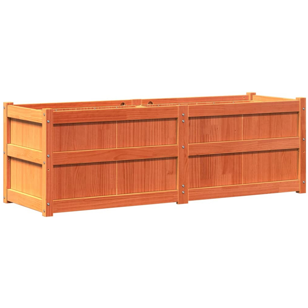 vidaXL Brown Pine Wood Raised Garden Bed 50 x 150 x 50cm Image 1
