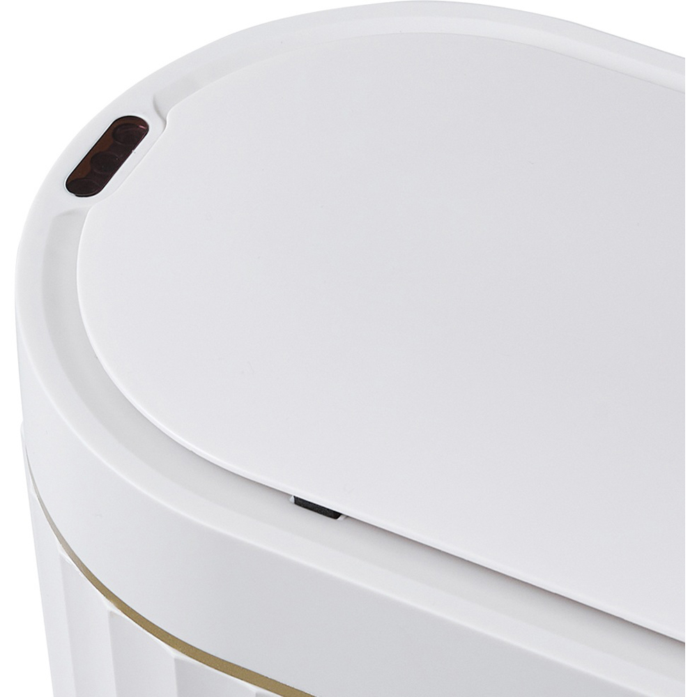 Living and Home White and Gold Smart Sensor Rubbish Bin 7L Image 4