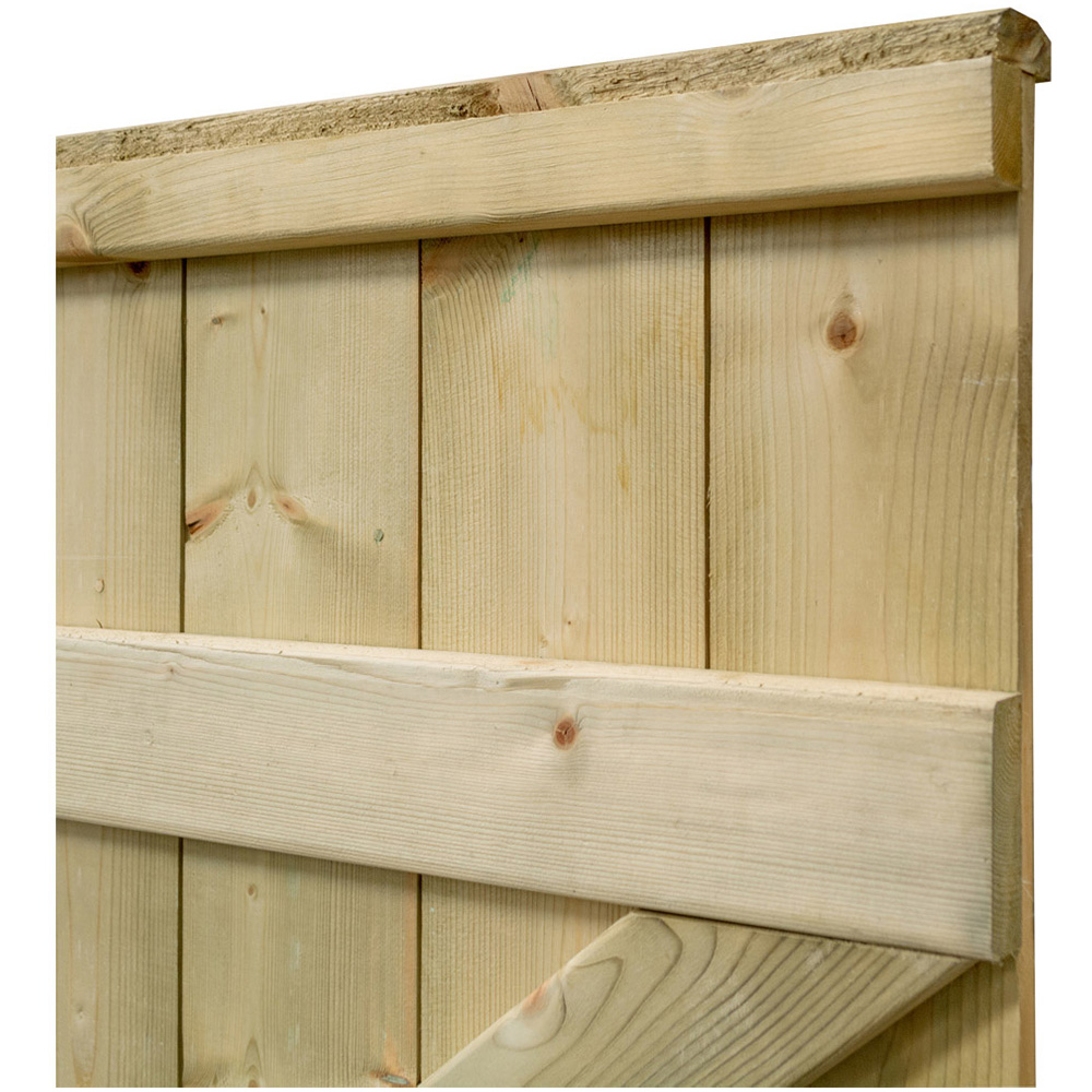 Rowlinson Tongue and Groove Square Top Wooden Gate Image 5