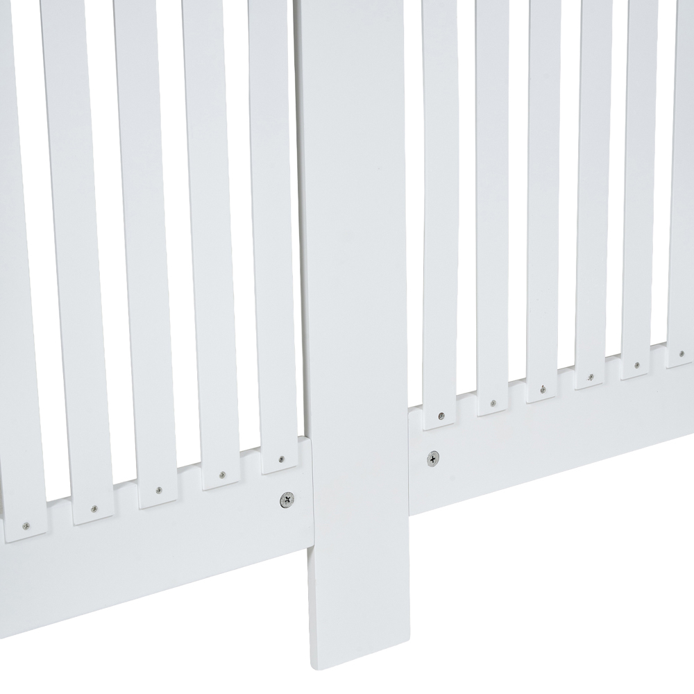 Living and Home White Slatted Radiator Cover 152 x 83cm Image 3