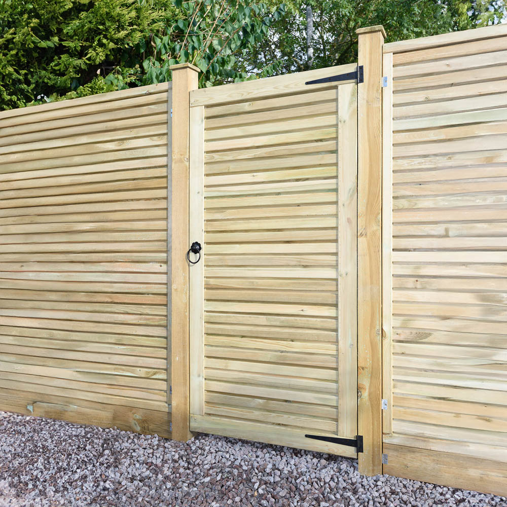 Shire Contemporary Vogue Green Fence Panel Image 1