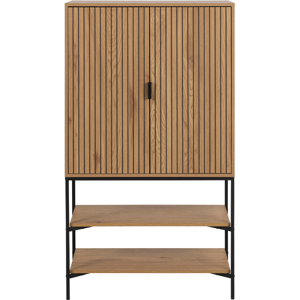 Florence Jaipur 2 Door 2 Shelf Wild Oak Storage Cabinet Image 3