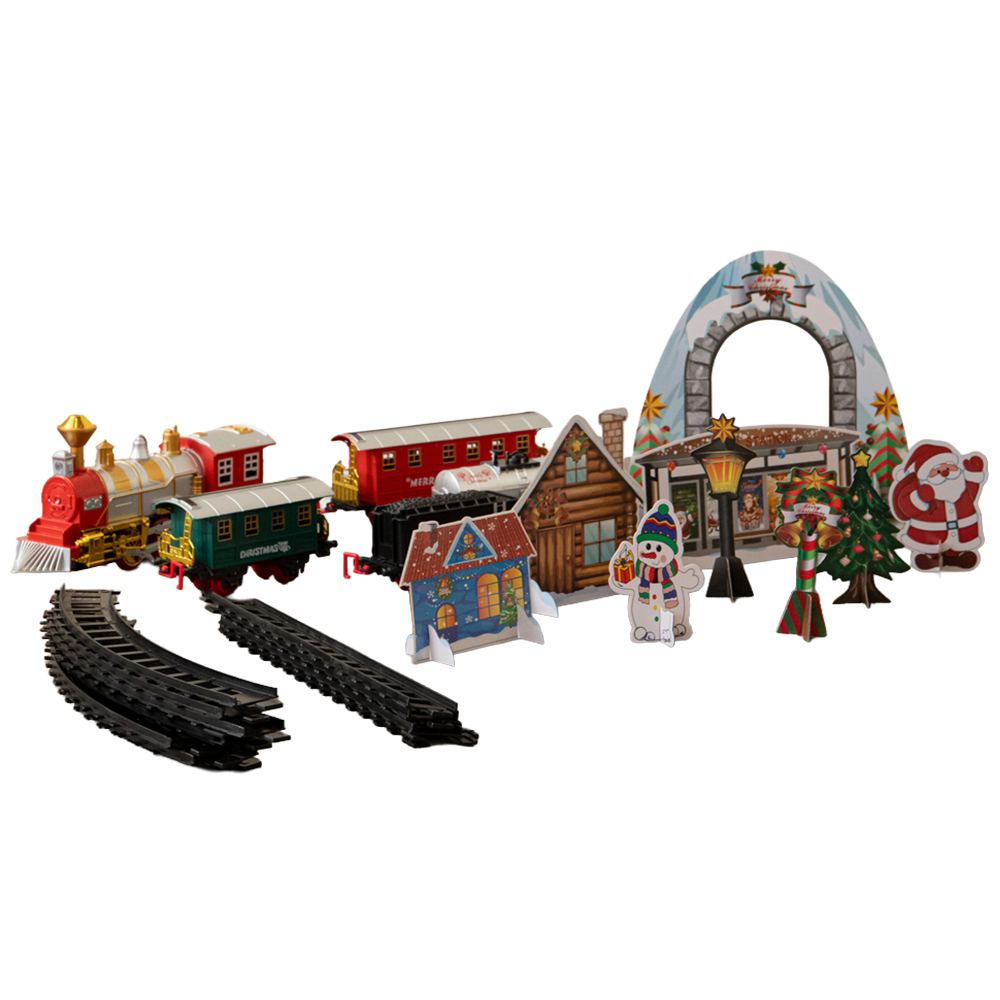 Samuel Alexander Festive Flyer Christmas Train Set with Pop-Up Village Image 1