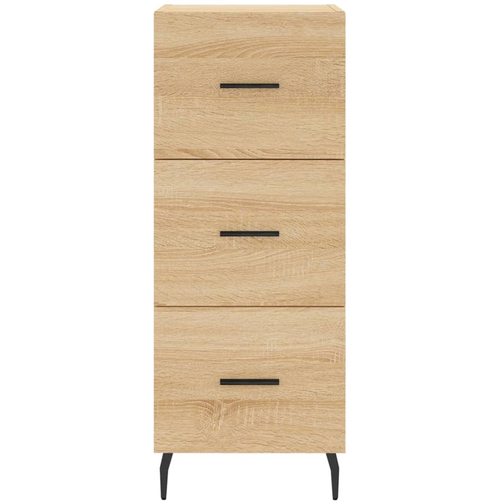 vidaXL Single Door 3 Drawer Sonoma Oak Highboard Image 6