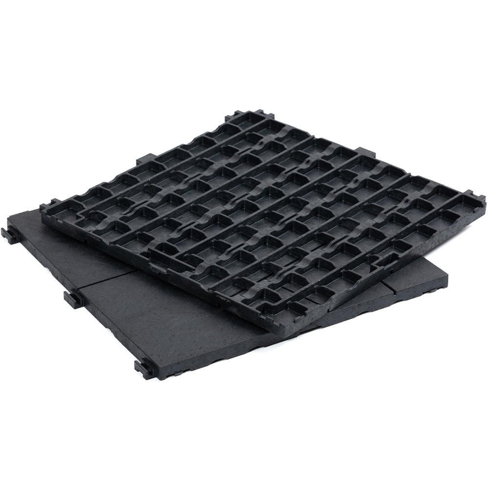 Nicoman Graphite Grey Mosaic Garden Interlocking Decking Tile 30cm 10 Pack Image 4