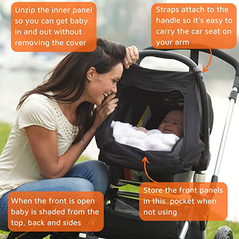 SnoozeShade Infant Car Seat Sun Shade Image 3