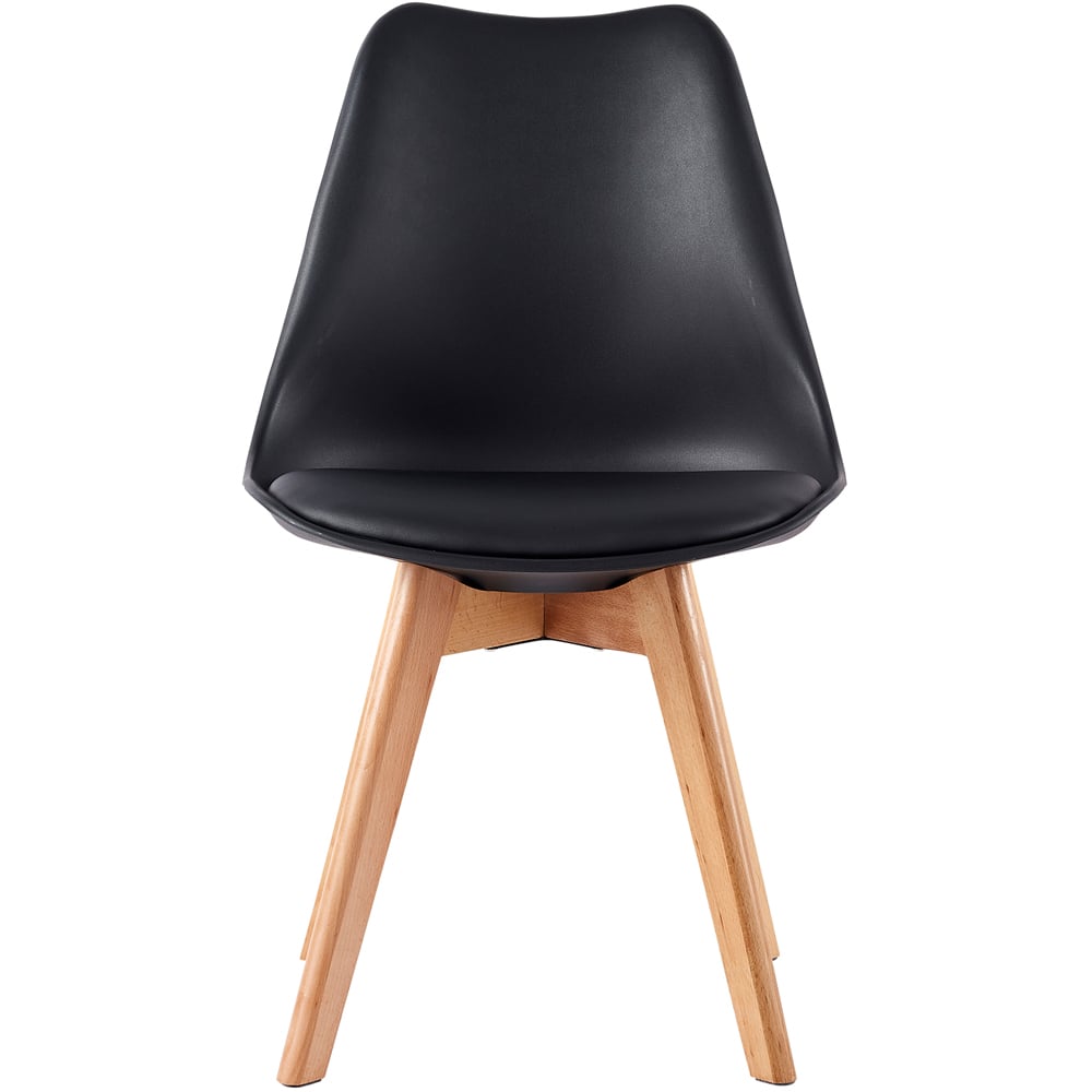 Eva Black Padded Dining Chairs Image 3
