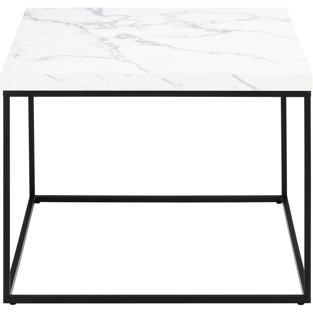 Florence Barossa White Marble Carrara Top Square Coffee Table Image 3