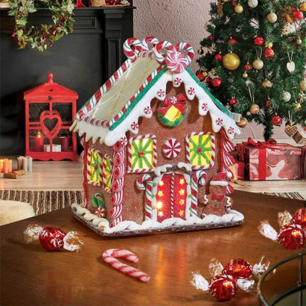 Samuel Alexander LED Gingerbread Candy Chalet Christmas Decoration 23cm Image 2