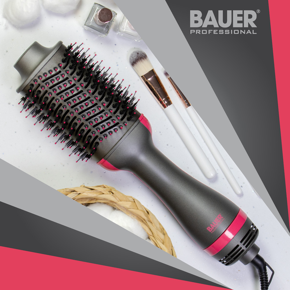 Bauer Professional Grey Hot Air Blow Dry Brush Image 2