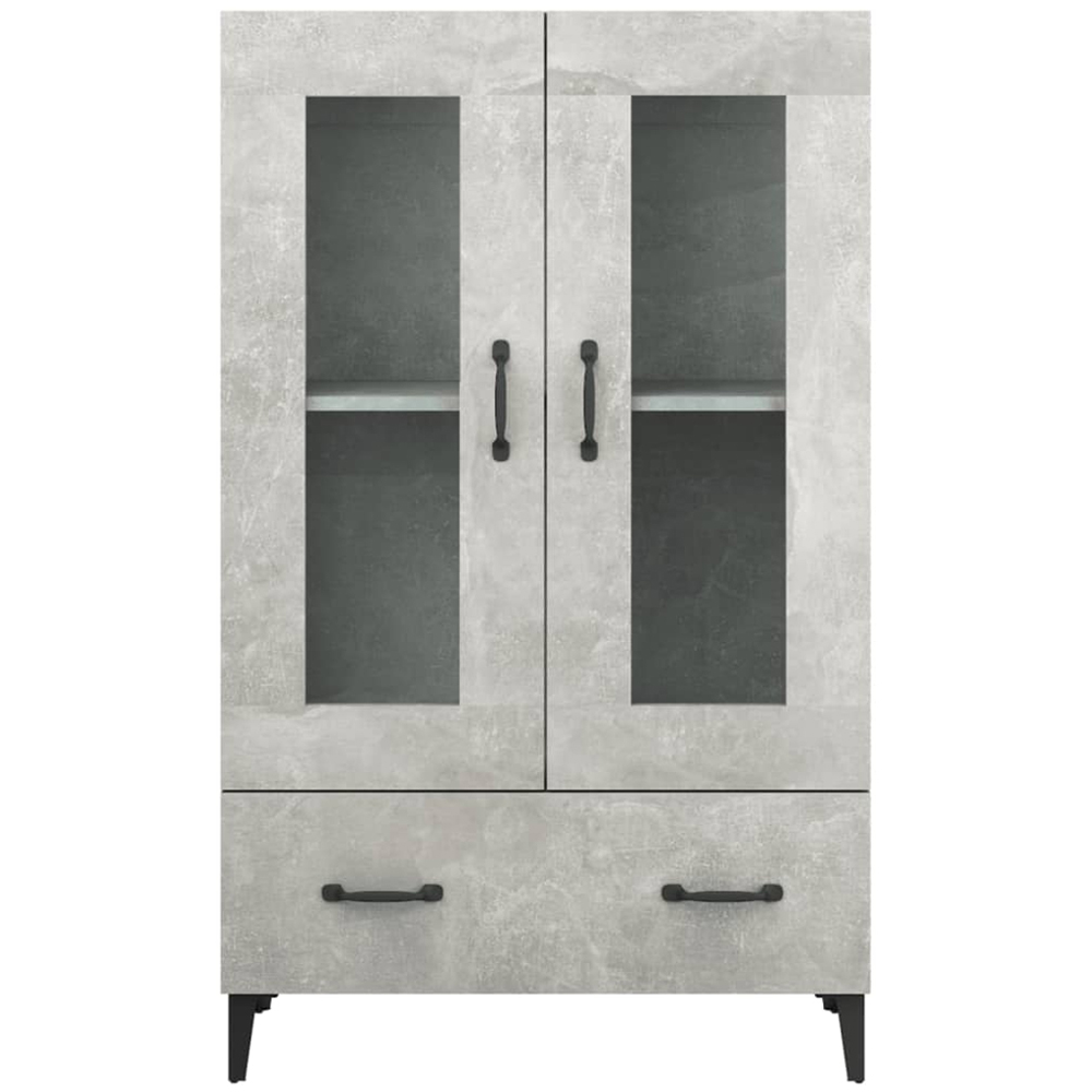 vidaXL 2 Door Single Drawer Concrete Grey Highboard Image 5