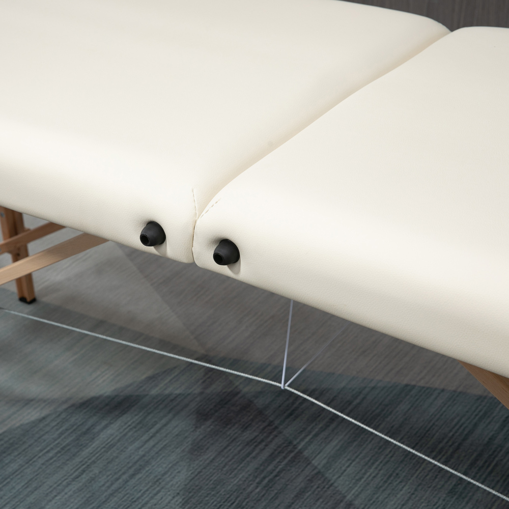 Portland Cream Foldable Wooden Massage Table Image 3