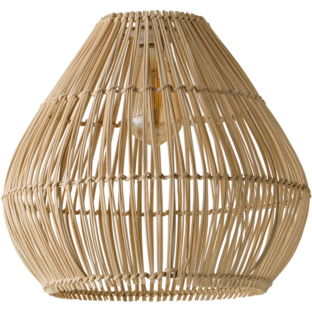 ValueLights Vine Natural Rattan Teardrop Pendant Lamp Shade Image 1