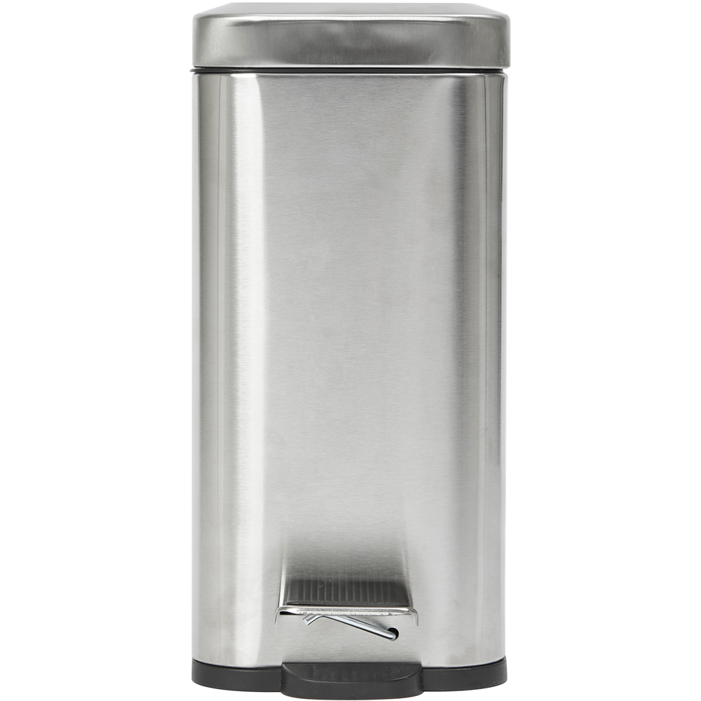 Pifco Slim Line Stainless Steel Pedal Bin with Slow Close Lid 5L Image 2