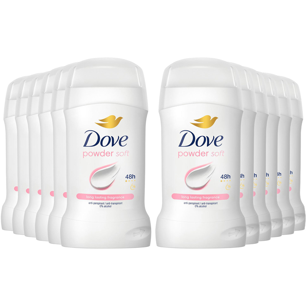 Dove Women Powder Soft Anti-Perspirant Deo Stick 50ml 12 Pack Image