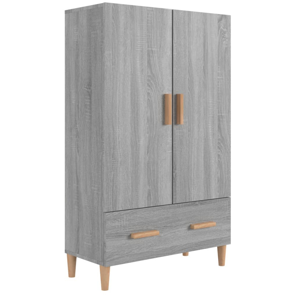 vidaXL 2 Door Single Drawer Grey Sonoma Highboard Image 2