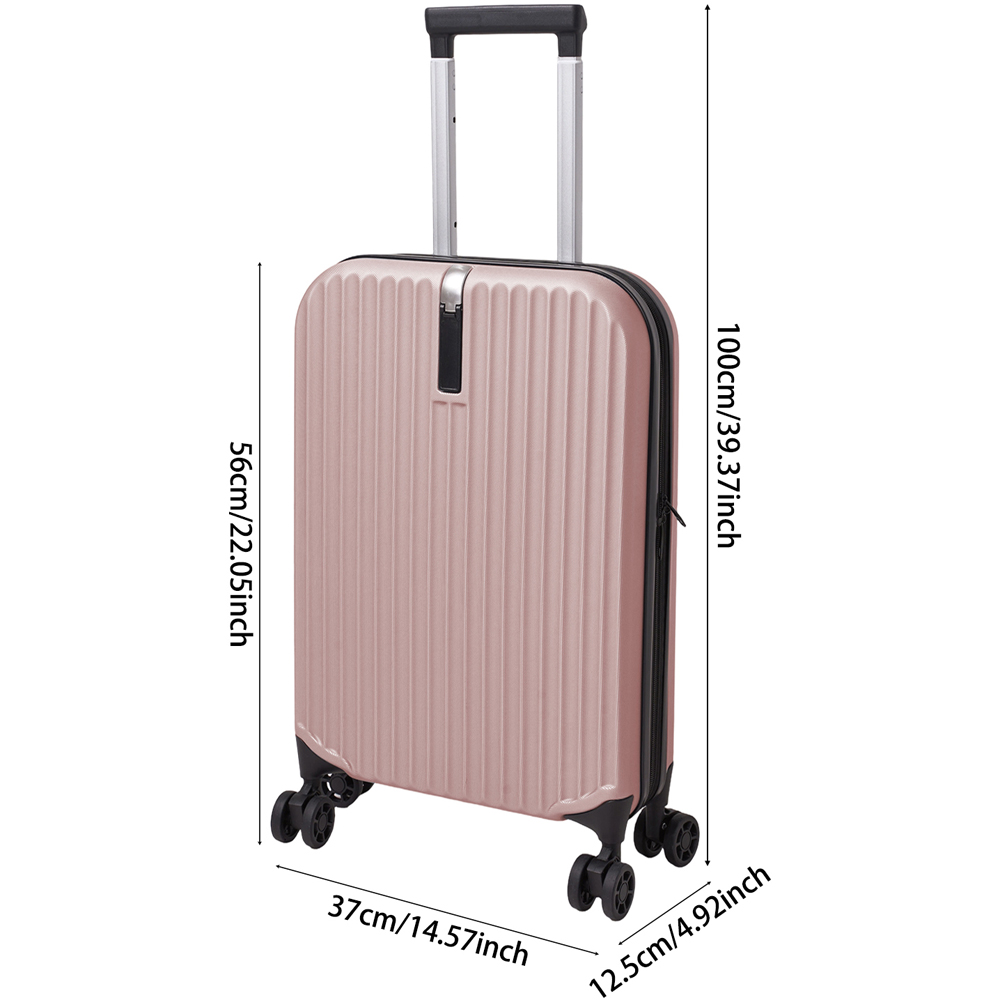 H&O Direct 20 inch Pink Expandable Folding Luggage Suitcase Image 6